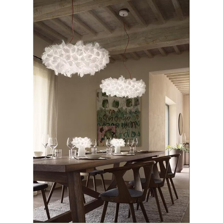 Lampa wisząca Slamp CLIZIA - MAMA NON MAMA WHITE - RED WIRE S CLISS00MNM01R00000EU biały