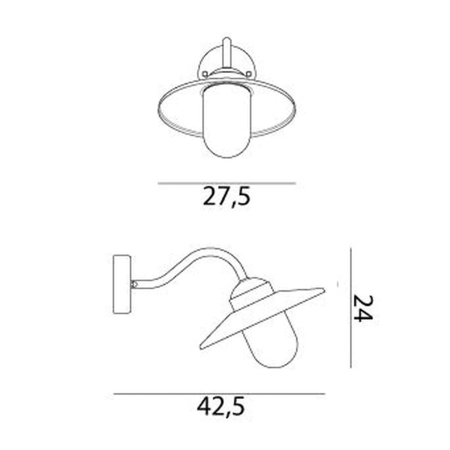 KARLSTAD 230 BLACK E27 LED 9W