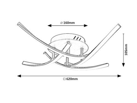 Lampa sufitowa Rabalux Tatjana 3145 srebrny