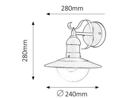 Kinkiet zewnętrzny Rabalux Oslo 8682 zielony