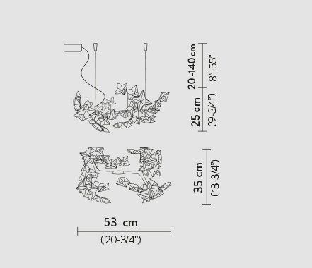 Lampa wisząca Slamp Hanami S red wire