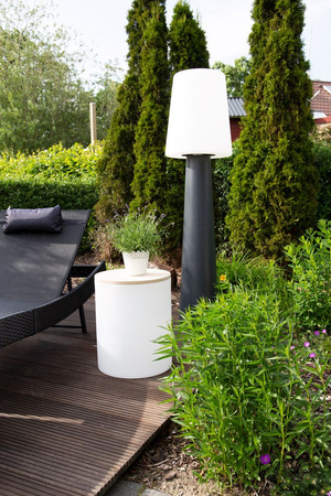 Lampa stojąca No.1 zewnętrzna ogrodowa 2700K Biała ciepła 160cm, czarny 32564W antracyt