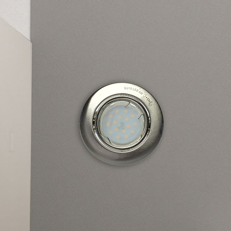 Eko-Light OCZKO OKRĄGŁE GU10 1X5W LED SATYNA EKZ2570