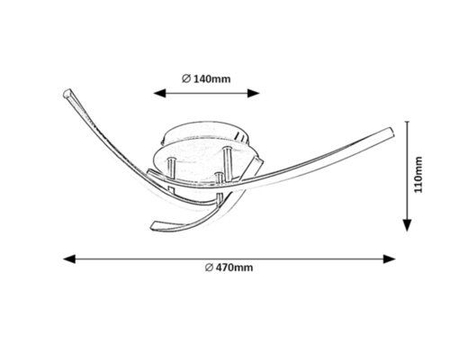 Lampa sufitowa Rabalux Tatjana 3144 srebrny