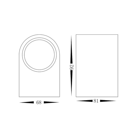 Eko-Light Kinkiet Ogrodowy Ovalis 2xGU10 IP44 EKO8319 CZARNY