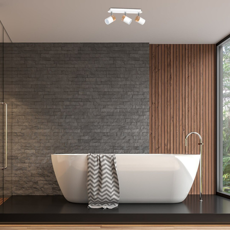 Milagro Lampa sufitowa Joker 3xGU10 Biały/Drewno MLP6300 BIAŁY