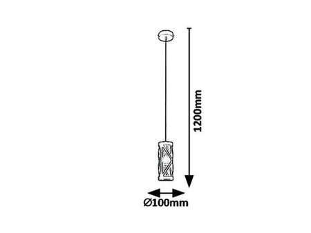 Lampa wisząca Rabalux Oberon 5338 Brązowy