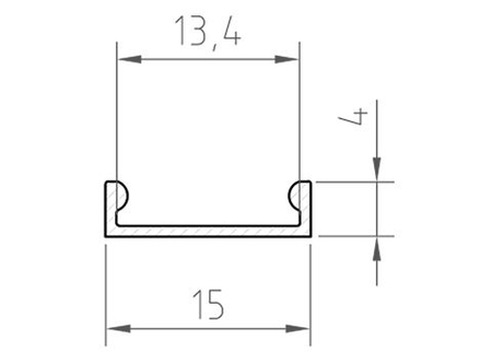 Profil LED Greenie P4-3 2M srebrny nawierzchniowy anodowany