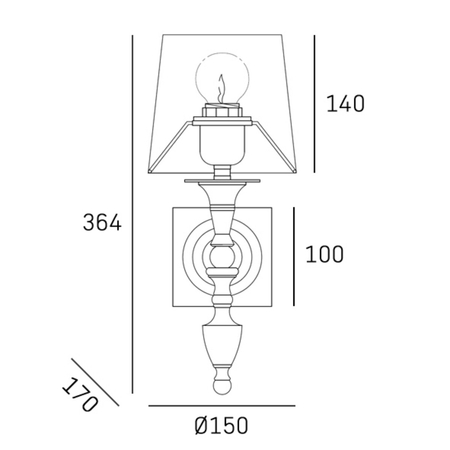 Cosmo Light Kinkiet AUSTIN W01125AU-WH