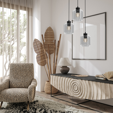 Milagro Lampa wisząca SOMBRA SMOKED 3xE27 MLP8375 CZARNY