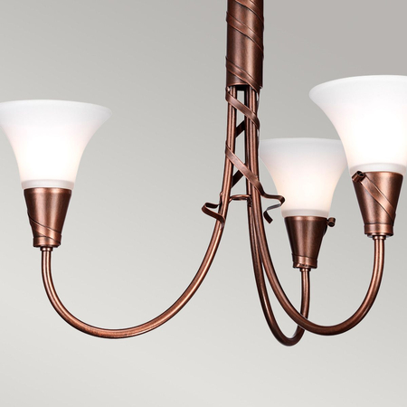 Żyrandol Elstead Lighting Emily miedziany EM3-COPPER