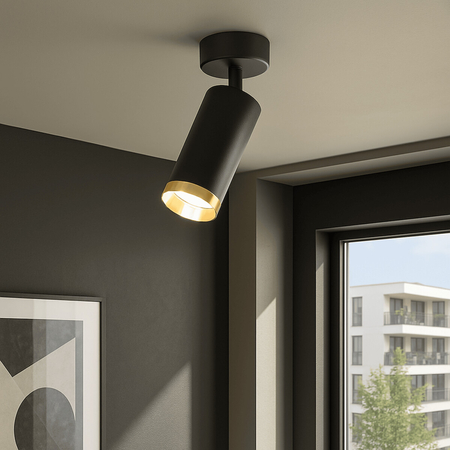 Milagro Oprawa Mica Spot Czarny + Złoty 1xGU10 ML2094 CZARNY