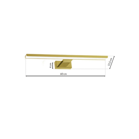 Milagro Kinkiet SHINE GOLD 60cm 13,8W LED ML5734 ZŁOTY