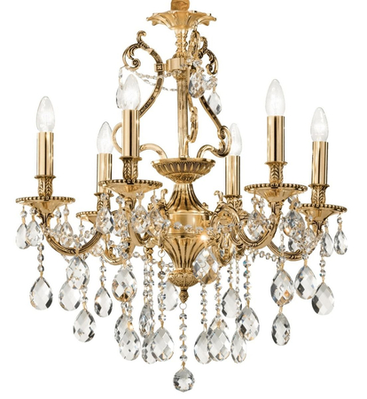 Żyrandol Glamour złoty Ideal Lux 060507 Gioconda SP6 Oro