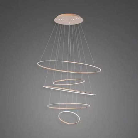 Lampa wisząca Ledowe Okręgi No.5 120cm 4k miedziany Dali
