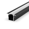 Profil LED Greenie P18-1C2 2m wpuszczany głęboki czarny