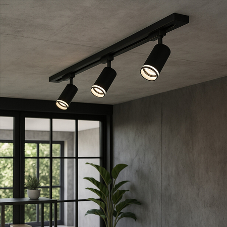 Milagro Zestaw Oprawa Pipe Ring Track Czarny 3xGU10 1m ML2083 CZARNY