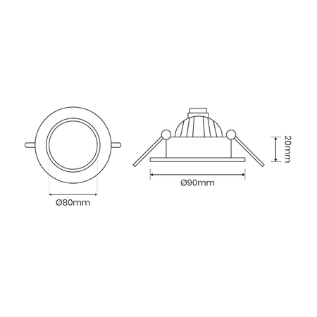 Eko-Light Oczko sufitowe szklane OKRĄGŁE. Kolor: BURSZTYN EKOS207 Bursztynowy