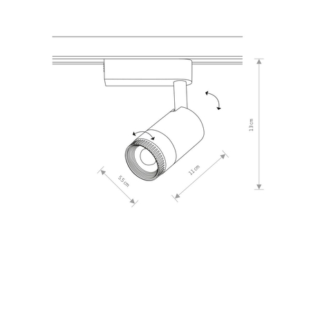 Reflektor PROFILE ZOOM LED Nowodvorski 7625 czarny