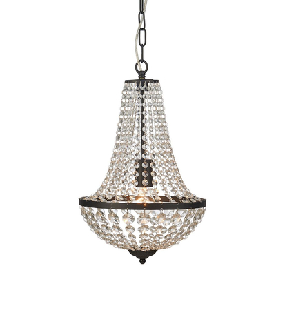 Lampa wisząca Markslöjd GRÄNSÖ 107026 przezroczysty/czarny
