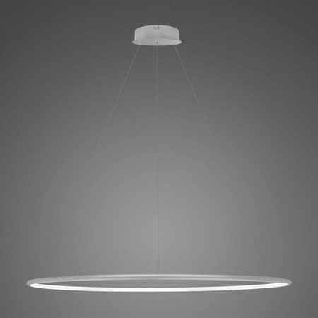 Lampa wisząca Ledowe Okręgi No.1 120cm 4k srebrna Dali