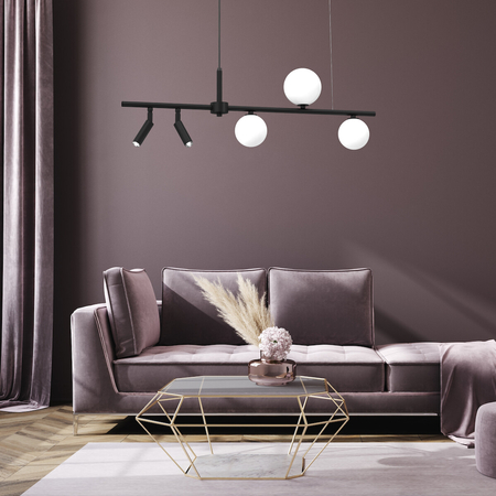 Milagro Lampa wisząca SIRIO 5xG9 MLP8408 CZARNY / BIAŁY