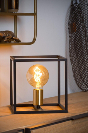 Lampa stołowa Lucide RUBEN 00524/01/30 czarny/złoty
