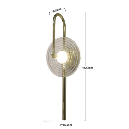 Light Prestige Kinkiet Plato transparentny LED CCT LP-0301/1W TR