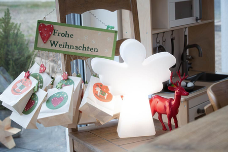 Anioł LED Lampa zewnętrzna ogrodowa 4000K RGB Ø40cm 32352L biały