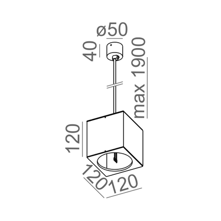 Lampa wisząca AQForm Big Cube 111 Biały Struktura