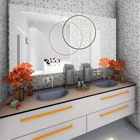 Lampa wisząca Ledowe Okręgi No.1 X 40cm 3k czarny