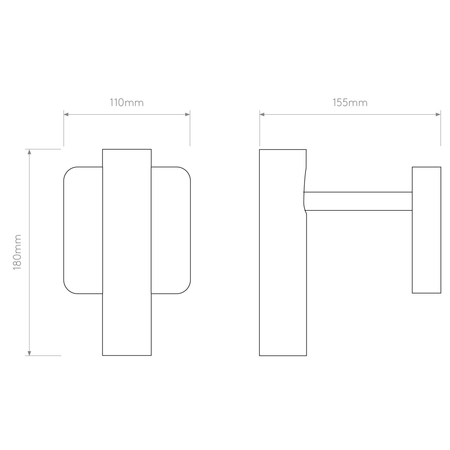 Kinkiet Astro Leda Single 1457003 Matowy Czarny