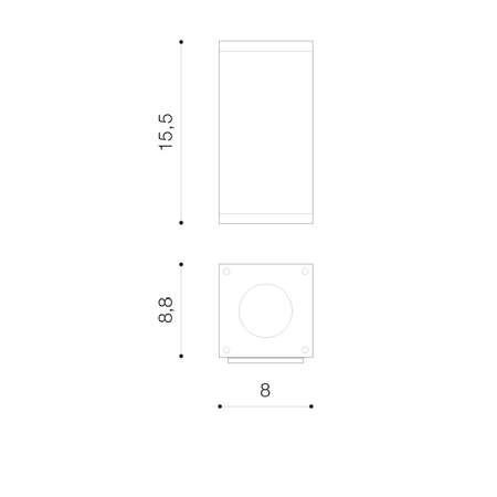Kinkiet zewnętrzny Azzardo LIVIO AZ0888 LIGHT GREY