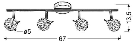 Lampa ścienna Candellux 94-70319 Bombola