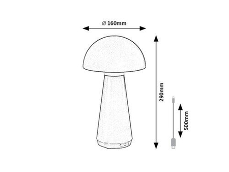 Lampa stołowa Rabalux Ishtar 76007 czarny matowy