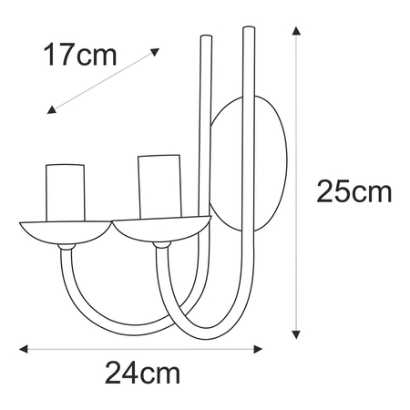 Kinkiet HARIS Kaja K-4973 czarny