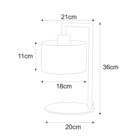Lampa stołowa SIMONE BLACK Kaja K-4322 czarny