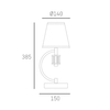 Cosmo Light Lampa stołowa LIVERPOOL T01193CH-WH