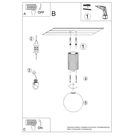 Sollux Lighting Plafon HALO ochra czerwona IP44 SL.1728
