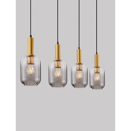 Lampa wisząca Luces Exclusivas QUERISA LE45217 złoty i odcienie złota, szary i odcienie szarości