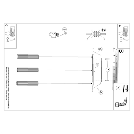 Sollux Lighting Lampa wisząca KARBON 3L beżowy SL.1594