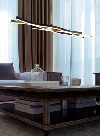 Lampa wisząca Trio 341210308 złoty