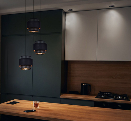 Lampa wisząca AMOS Kaja K-5282 czarny/złoty