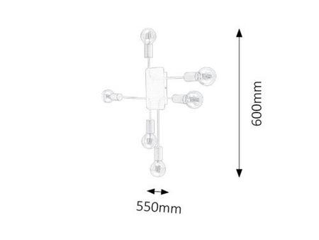 Lampa sufitowa Rabalux Lanny 2103 czarny