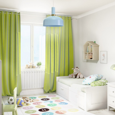 Milagro Lampa wisząca MALMO BLUE 1xE27 MLP6201 Niebieski