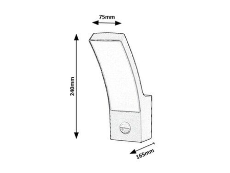 Kinkiet zewnętrzny Rabalux Palanga 7505 antracyt