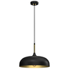 Milagro Lampa wisząca LINCOLN BLACK/GOLD 1xE27 35cm MLP8030 CZARNY / ZŁOTY