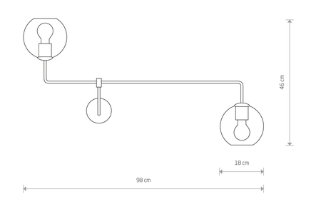 Kinkiet Nowodvorski Monaco II-9362