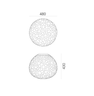 Kinkiet / Plafon Artemide 1712010A Meteorite 48