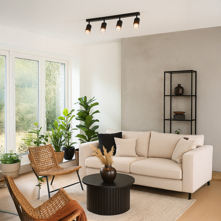 Milagro Oprawa Pipe Ring Spot Czarny 4xGU10 ML2073 CZARNY